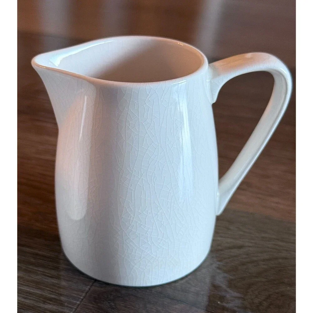 Nassau Ware Japan White Ceramic Sugar Bowl & Creamer Set Vintage